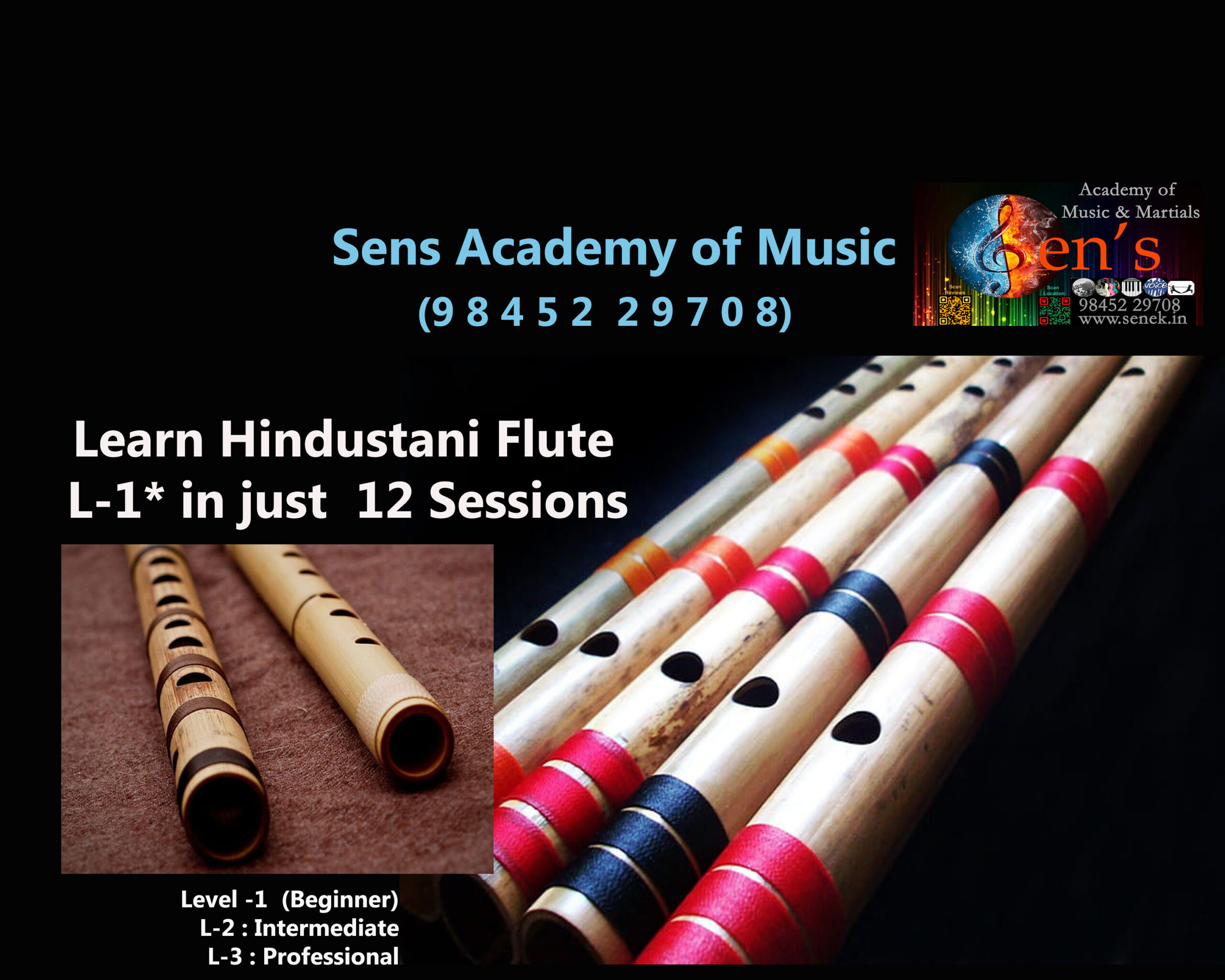 Music helps you to be stress free . Learn it today from Sens Academy . Your partner for a self fulfilling